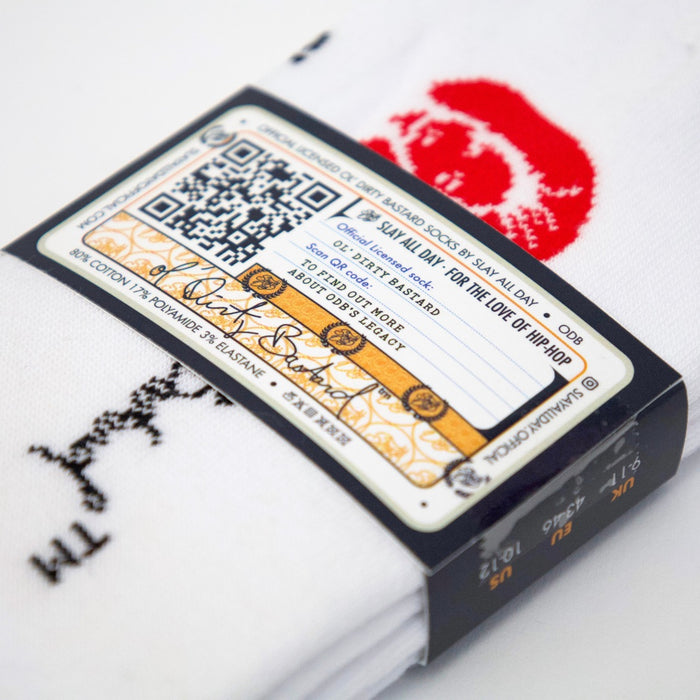 Supa Dupa Ol’ Dirty Bastard Socks White