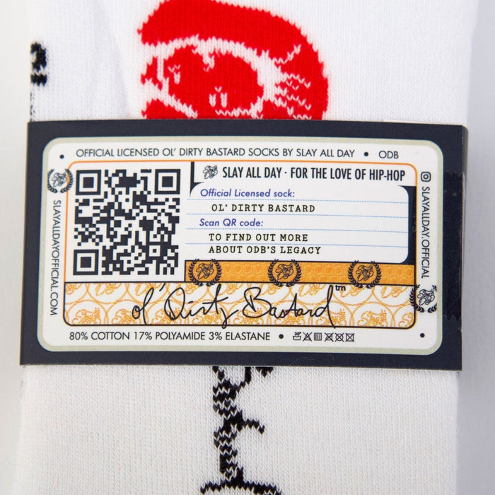 Supa Dupa Ol’ Dirty Bastard Socks White