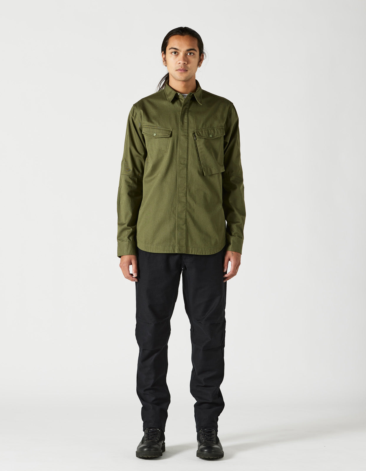 Maharishi Militype Organic Custom Shirt Olive