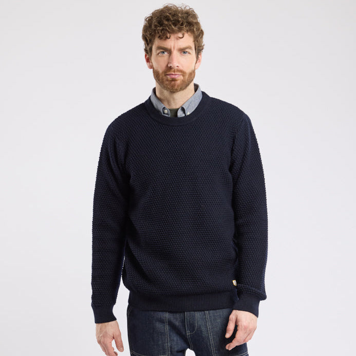 Armor Lux Wool Knit Crew Neck Navy