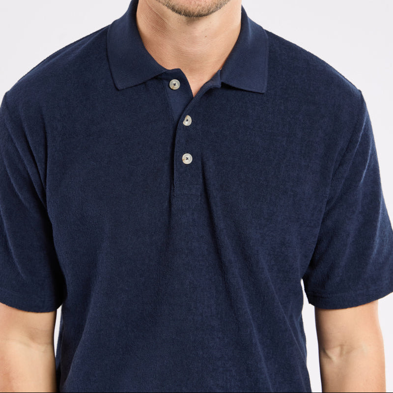 Armor Lux Heritage Terry Polo Marine Deep