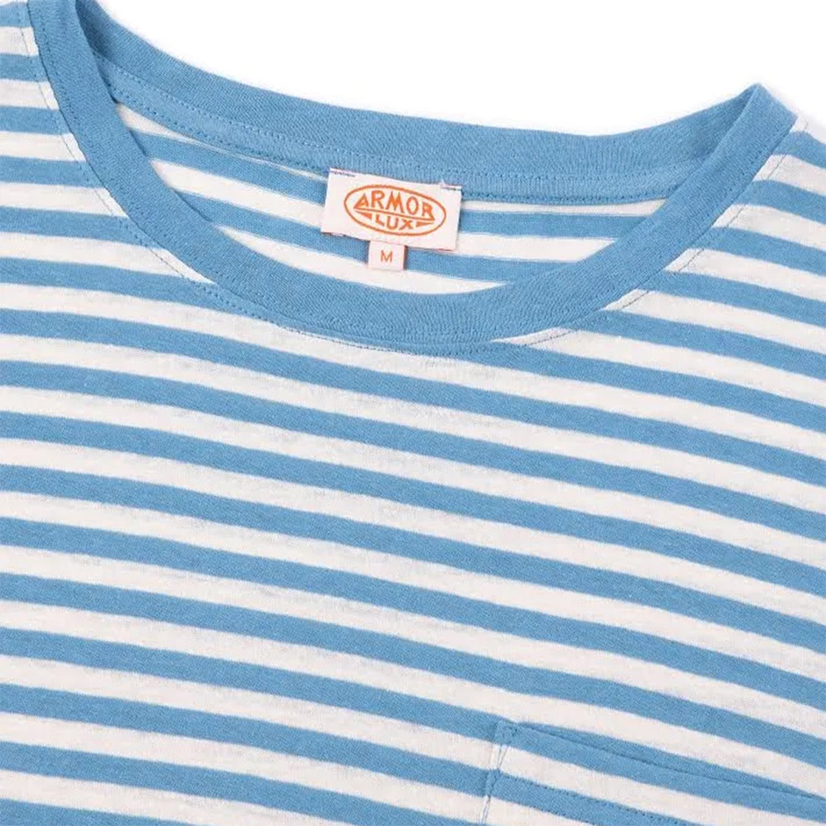Armor Lux Striped T-Shirt Waterfall Blue / Nature