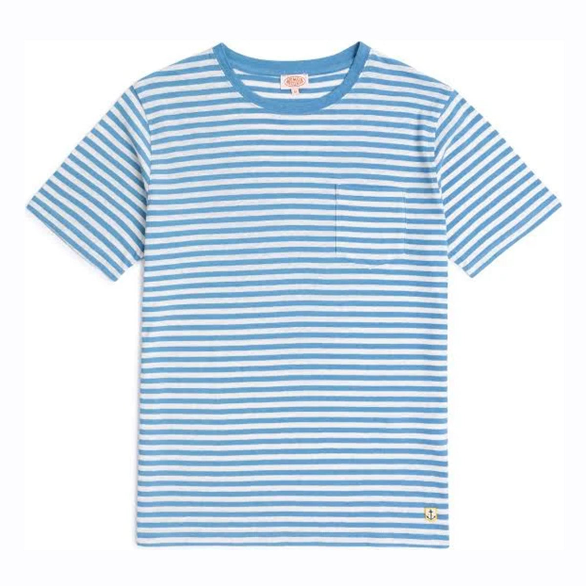 Armor Lux Striped T-Shirt Waterfall Blue / Nature