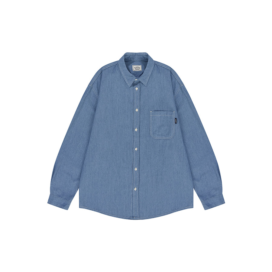 Kappy Relaxed Chambray Shirt Light Blue