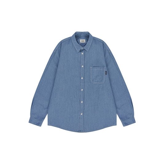 Kappy Relaxed Chambray Shirt Light Blue