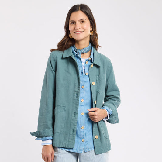 Armor Lux Womens Fisherman's jacket Silver Pine