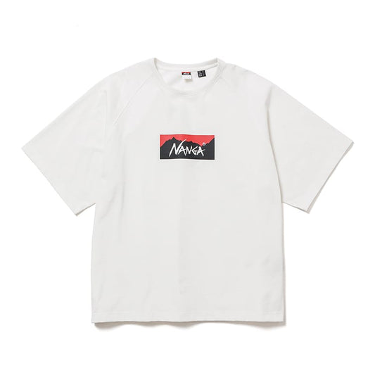 Nanga Eco Hybrid Box Logo Loose Fit Tee White
