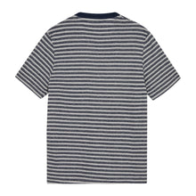 Load image into Gallery viewer, Anerkjendt Akkikki Cotton Linen Stripe Tee Sky Captain
