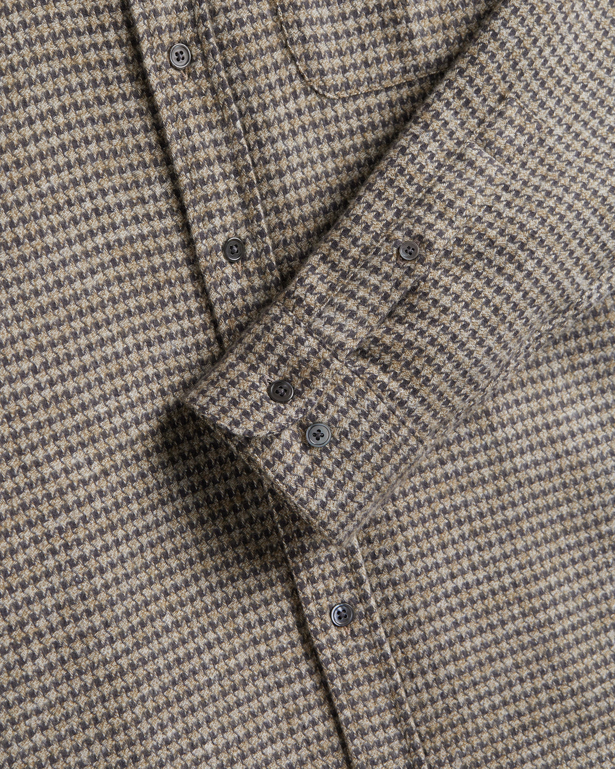 Portuguese Flannel Abstract Pied Poule LS Shirt Charcoal