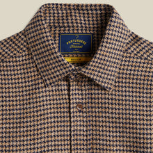 Load image into Gallery viewer, Portuguese Flannel Abstract Pied Poule LS Shirt Navy
