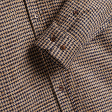 Load image into Gallery viewer, Portuguese Flannel Abstract Pied Poule LS Shirt Navy
