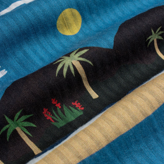 Far Afield Stachio Shirt Island Print Blue Multi