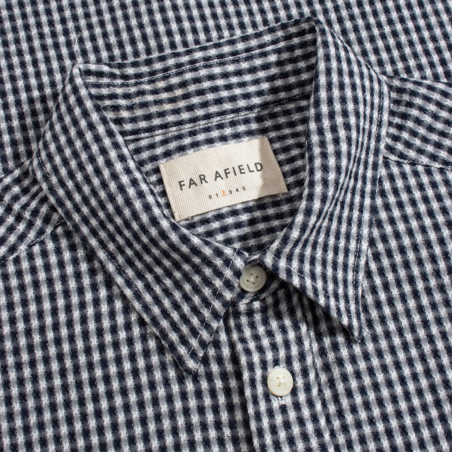 Far Afield Costa Gingham Shirt Navy