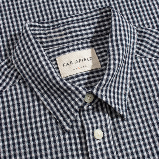 Far Afield Costa Gingham Shirt Navy