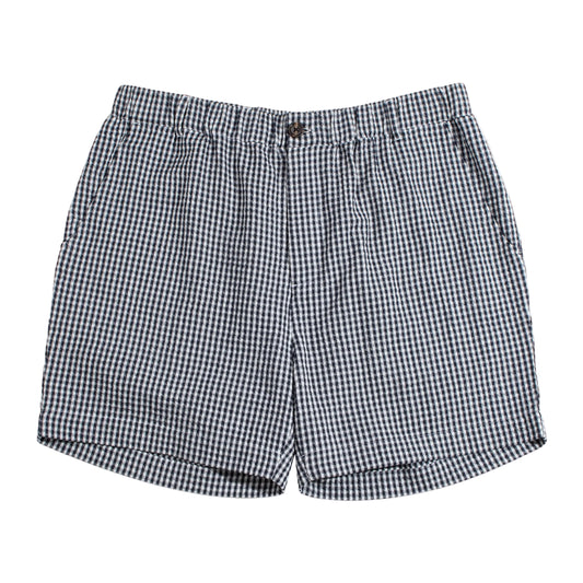 Far Afield Dekk Shorts Gingham Navy