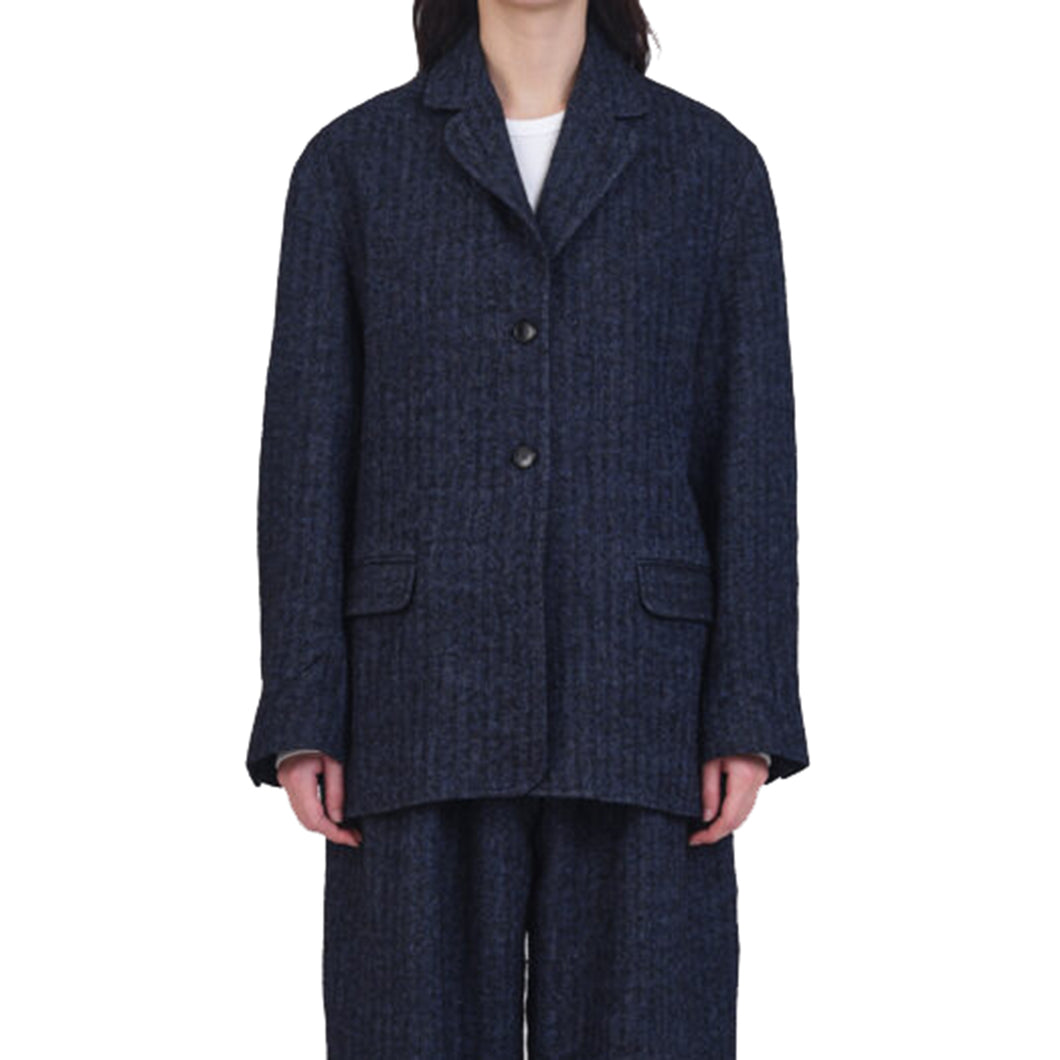 Cawley Studio Andie Blazer Herringbone Navy