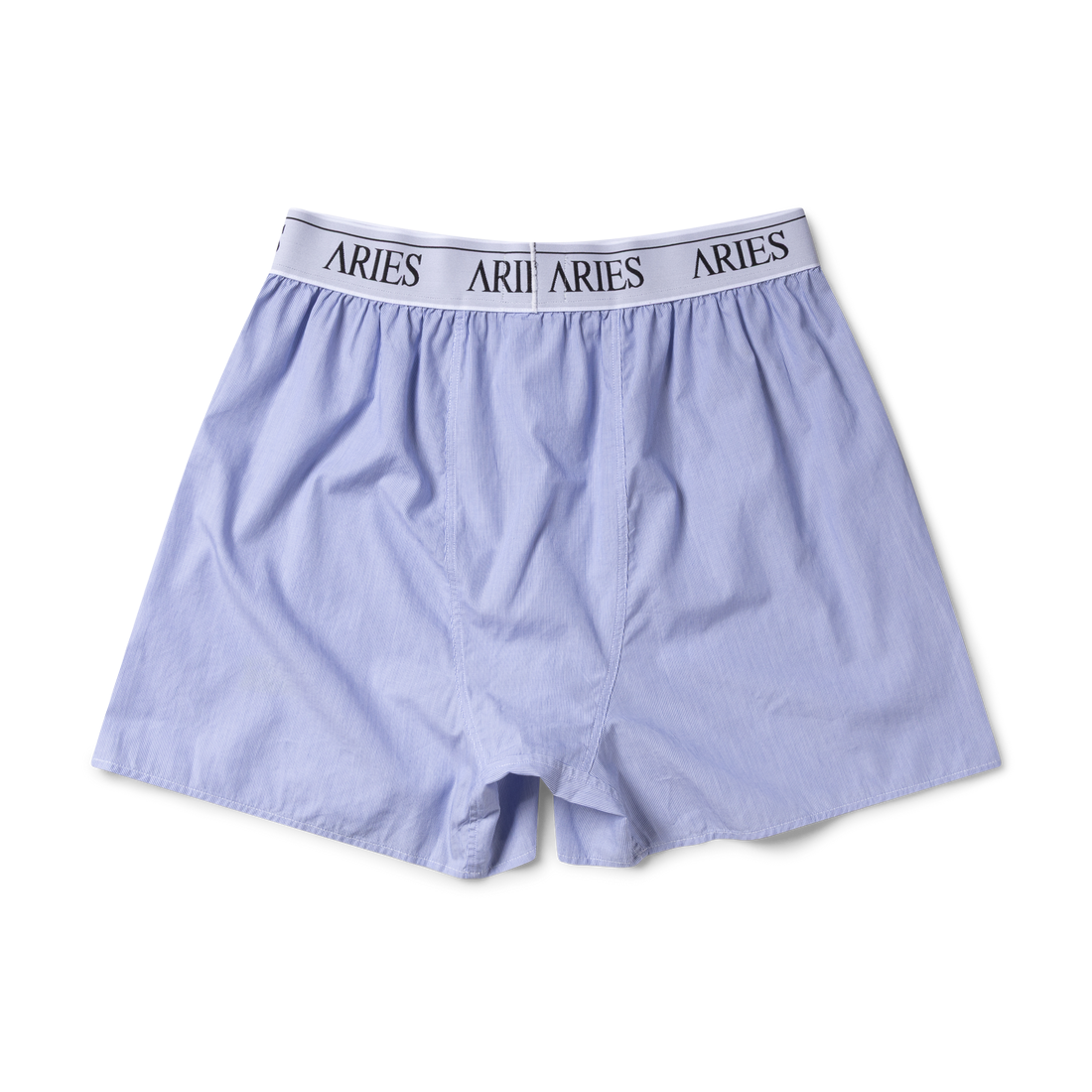 Aries Stripe Poplin Classic Boxer Shorts Blue