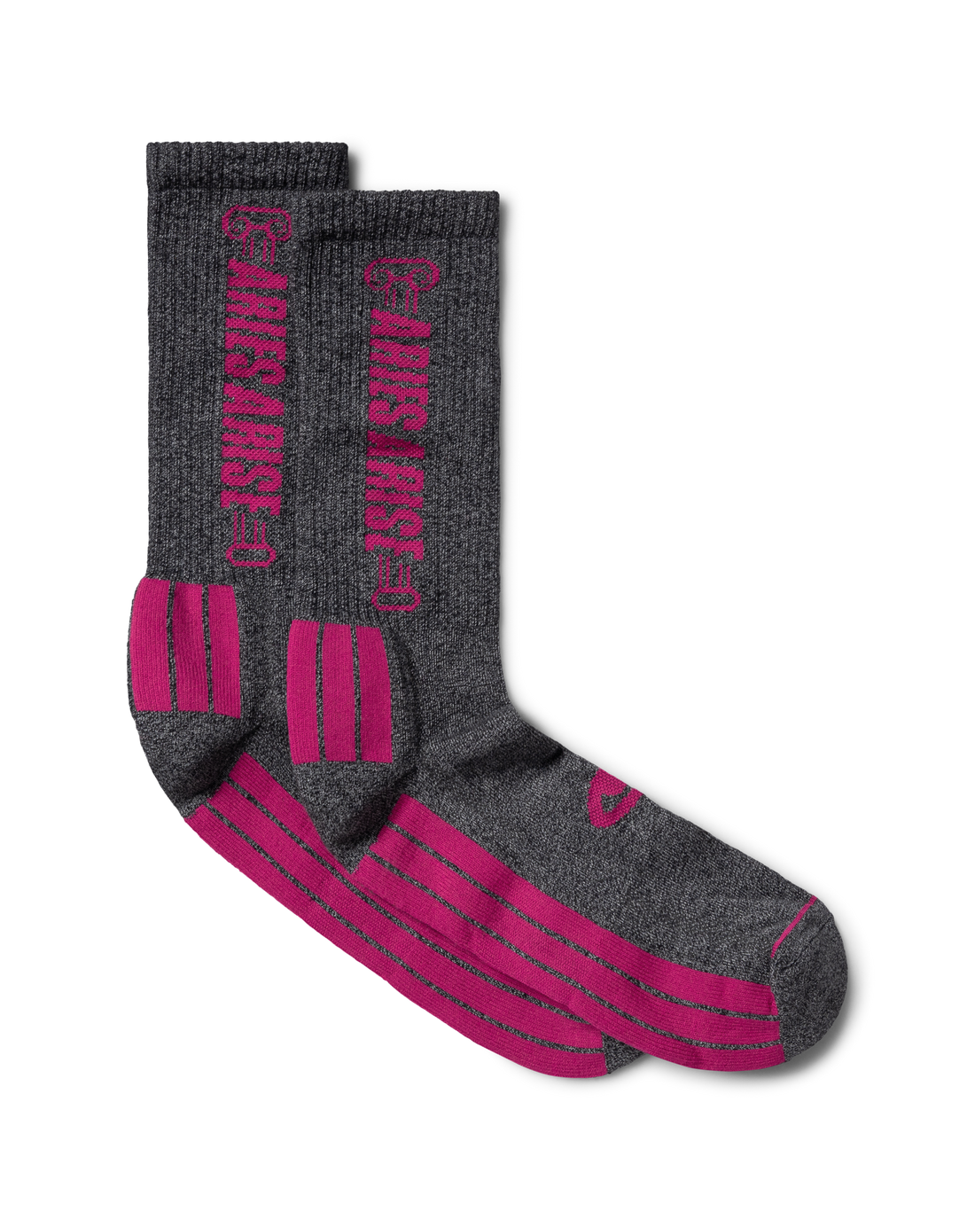 Aries Column Sock Grey / Pink