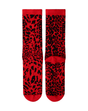 Load image into Gallery viewer, Aries J&#39;adoro Aries Leopard Sock Red
