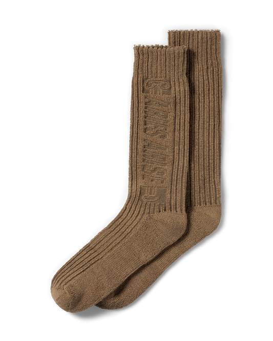 Aries Towelling Column Sock Caramel