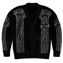 Load image into Gallery viewer, Aries Oversized Chenille Column Knit Cardigan Black
