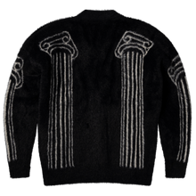 Load image into Gallery viewer, Aries Oversized Chenille Column Knit Cardigan Black
