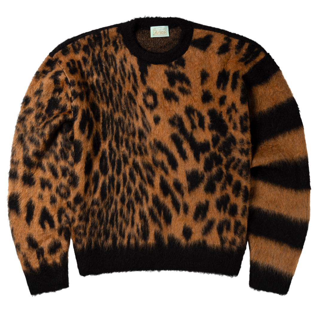Aries Brushed Leopard Sweater Brown