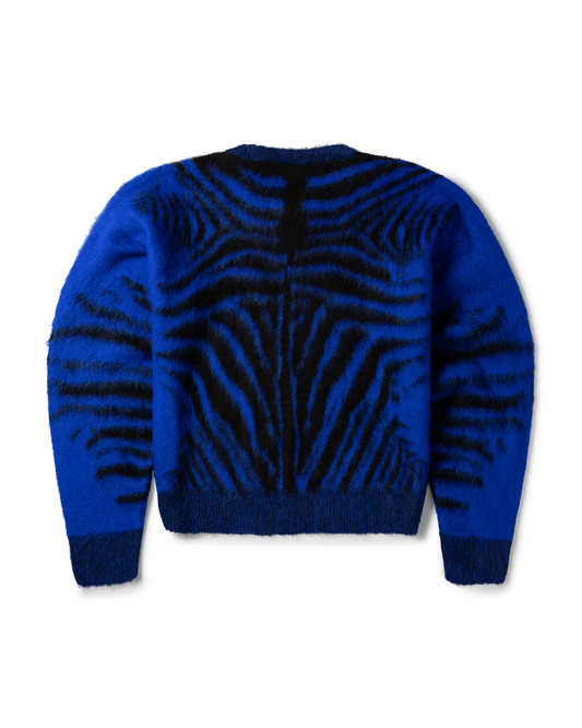 Aries Brushed Zebra Sweater Blue
