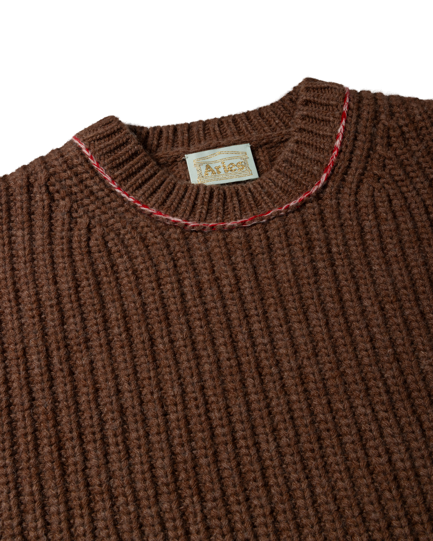 Aries Chunky Knit Classic Jumper Brown