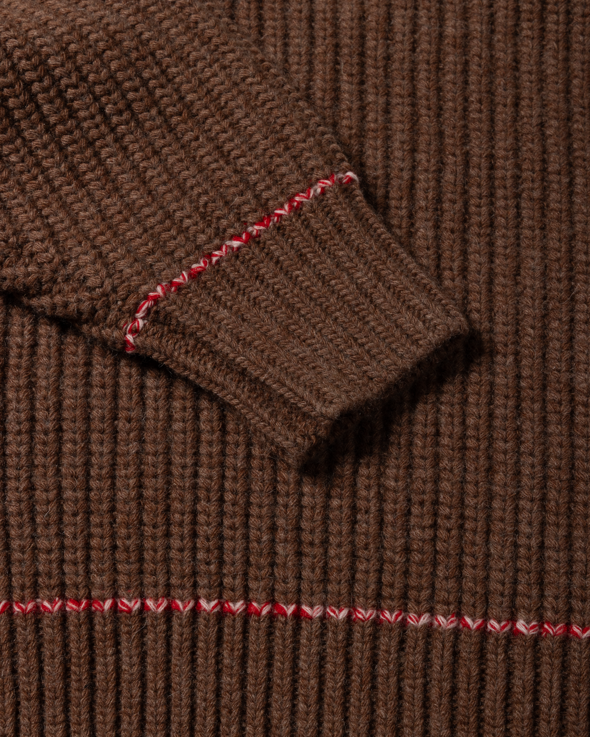 Aries Chunky Knit Classic Jumper Brown