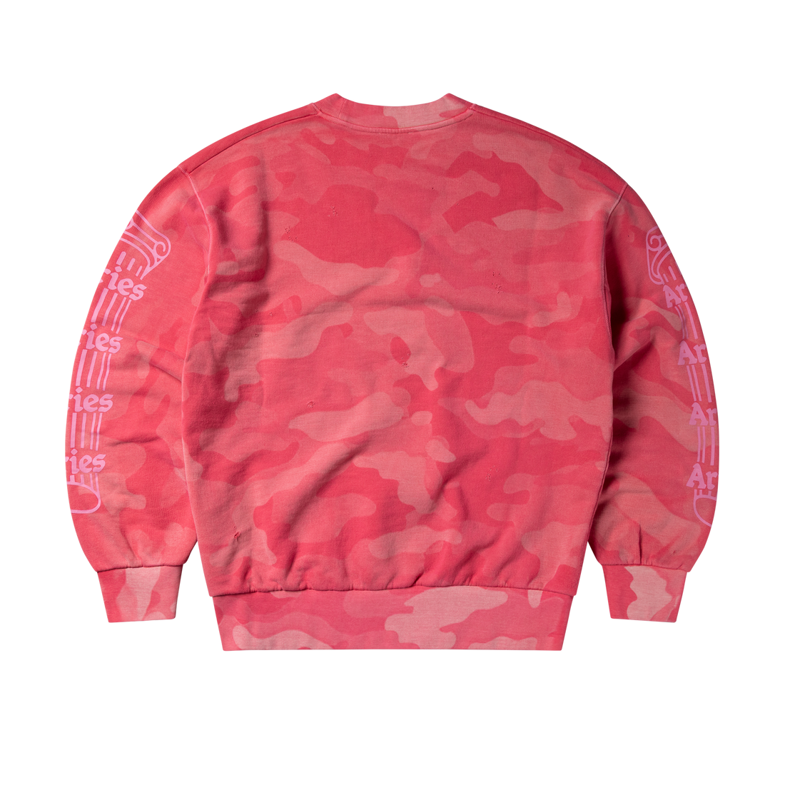 Aries Aged Column Camo Sweat Pink