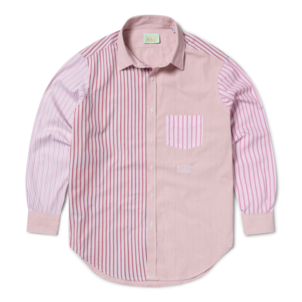 Aries Patchwork LS Shirt Pink