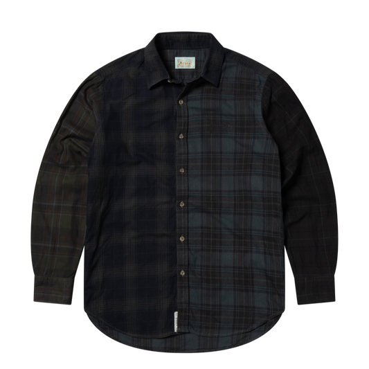 Aries Overdyed Patchwork LS Shirt Purple