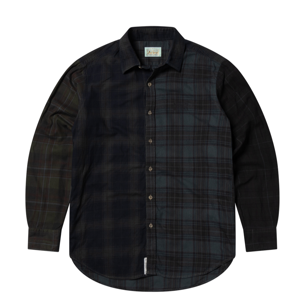 Aries Overdyed Patchwork LS Shirt Purple