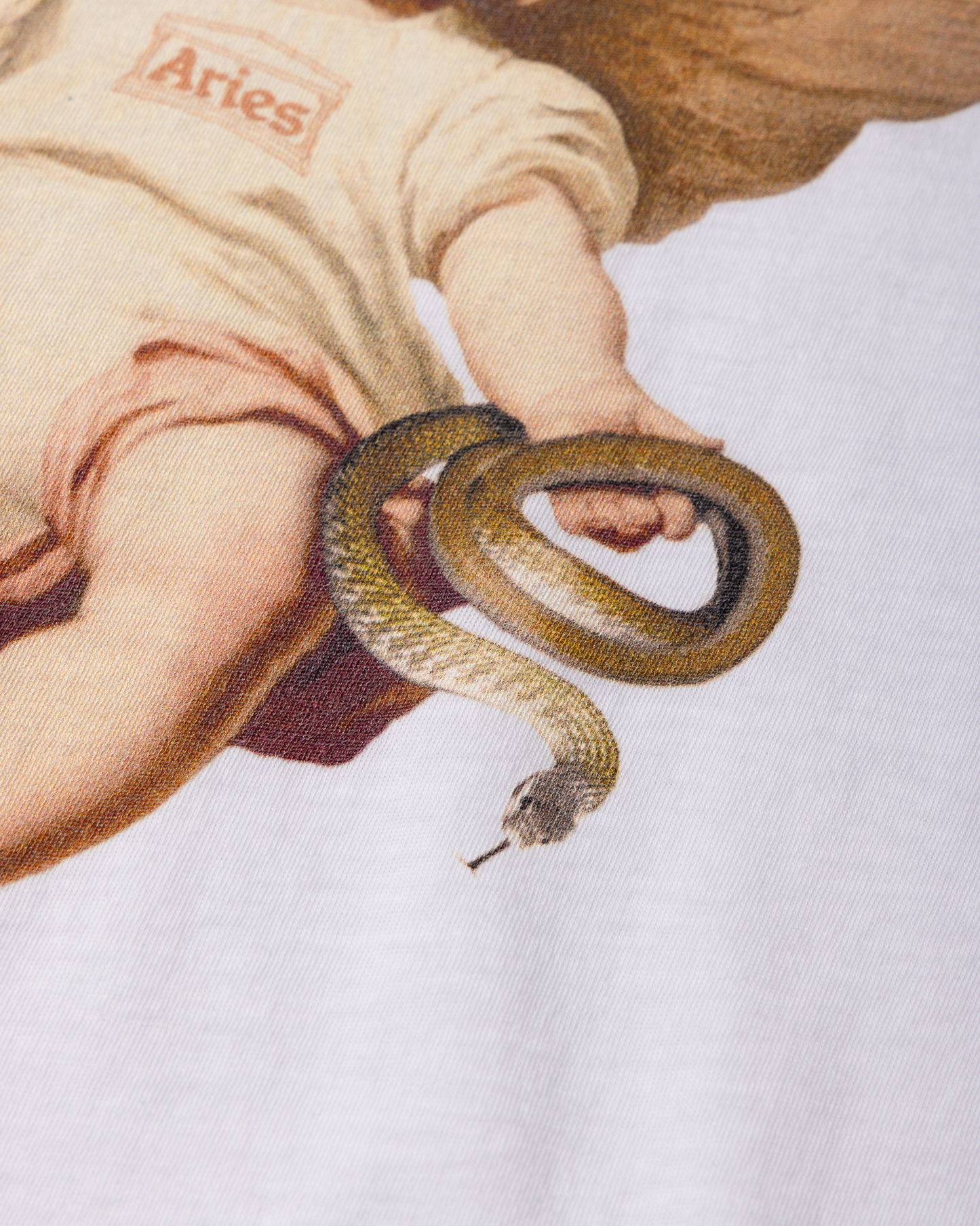 Aries Lil Cherub Cap Sleeve Tee Off White