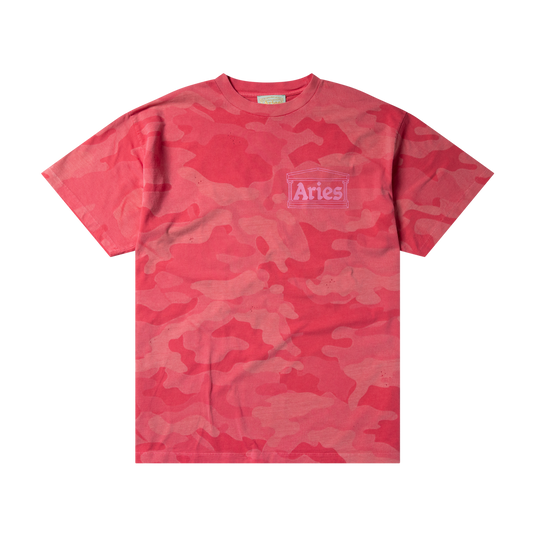 Aries Aged Camo SS Tee Pink