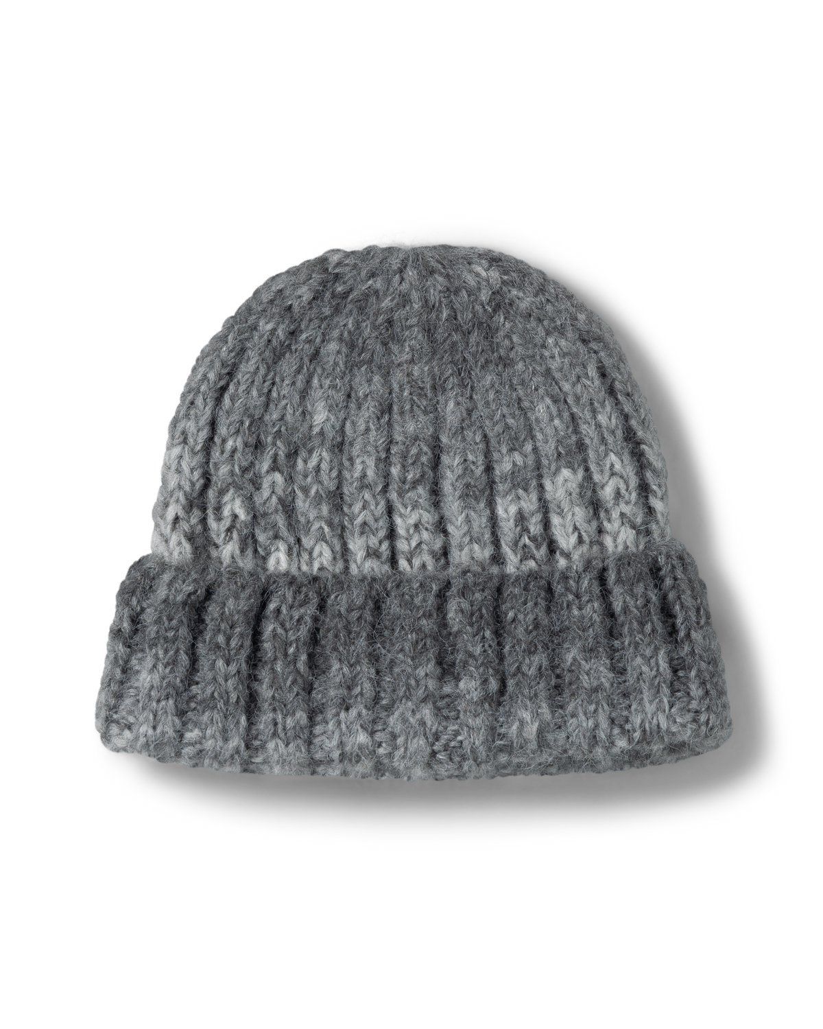 Aries Space Dye Rib Knit Beanie Grey
