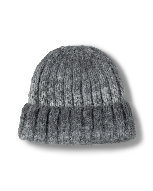 Aries Space Dye Rib Knit Beanie Grey