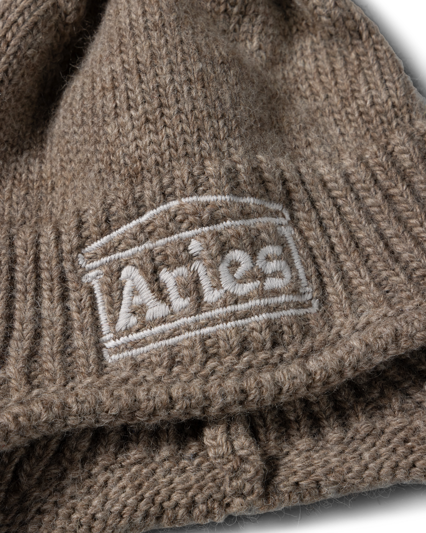 Aries Chunky Knit Pom Pom Beanie Brown