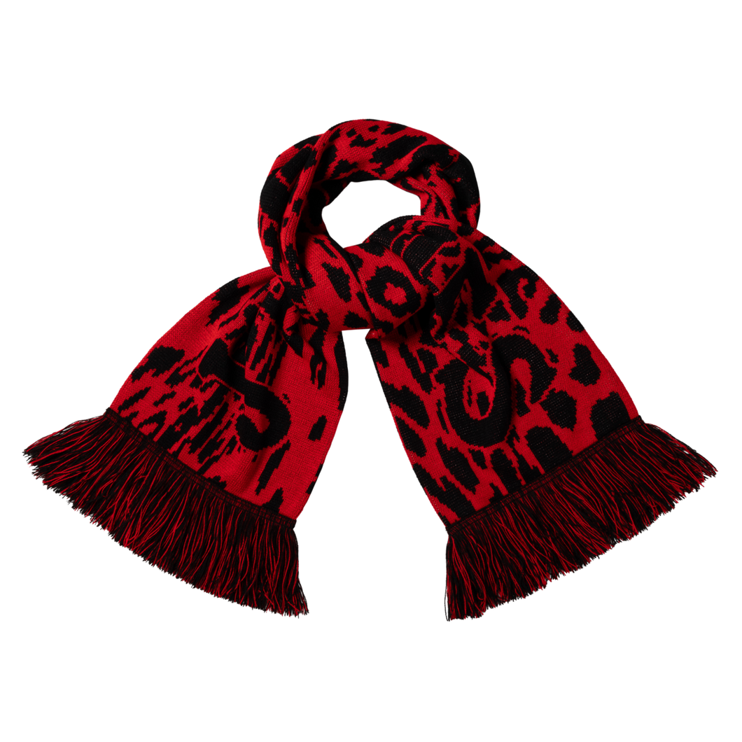 Aries J'adoro Aries Leopard Scarf Scarf Red