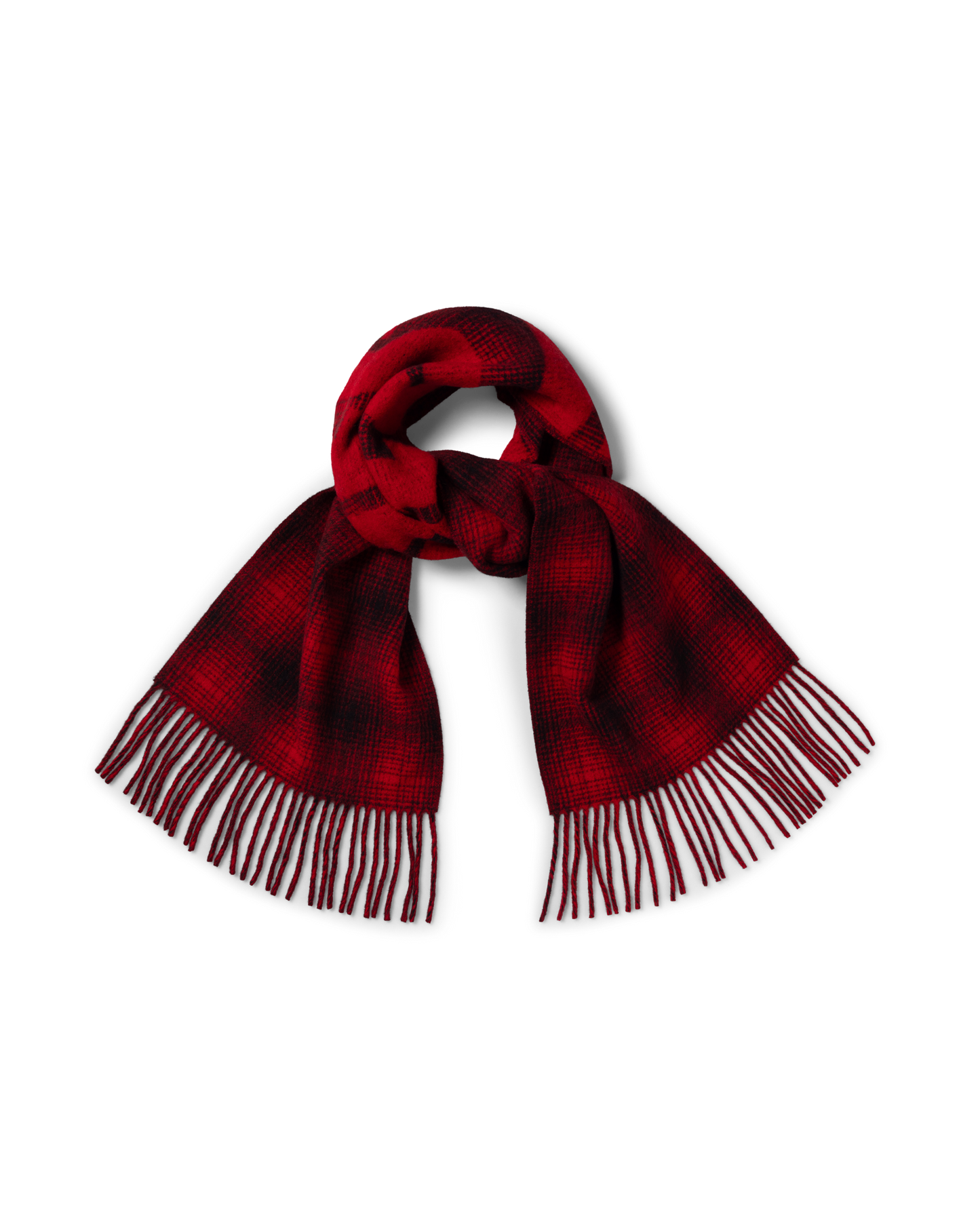 Aries Press Gothic Checked Wool Scarf Red