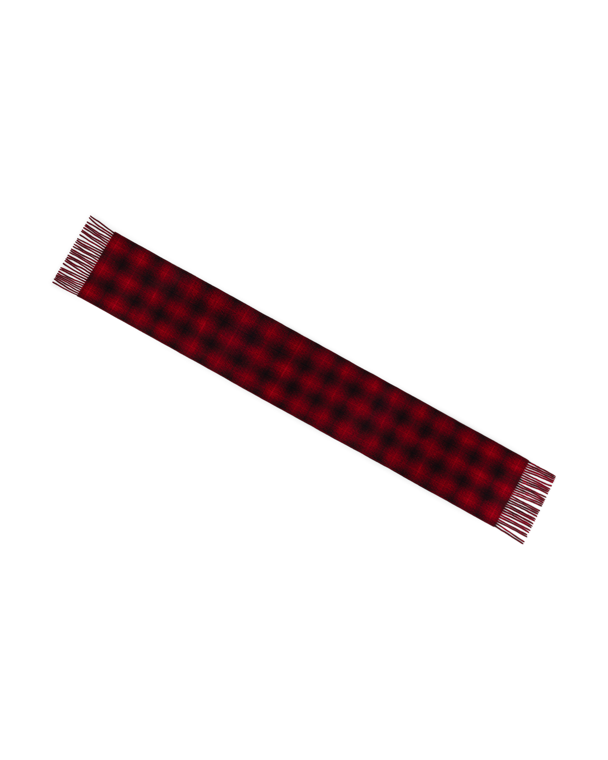 Aries Press Gothic Checked Wool Scarf Red