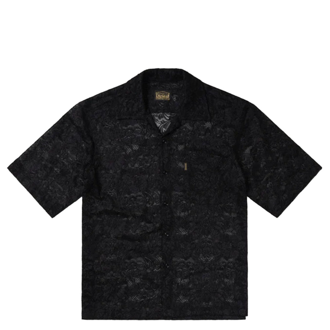 Aries Lace Hawaiian Shirt Black