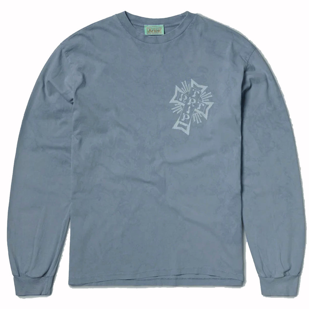 Aries Aged Lords of Art Trip LS Tee Blue