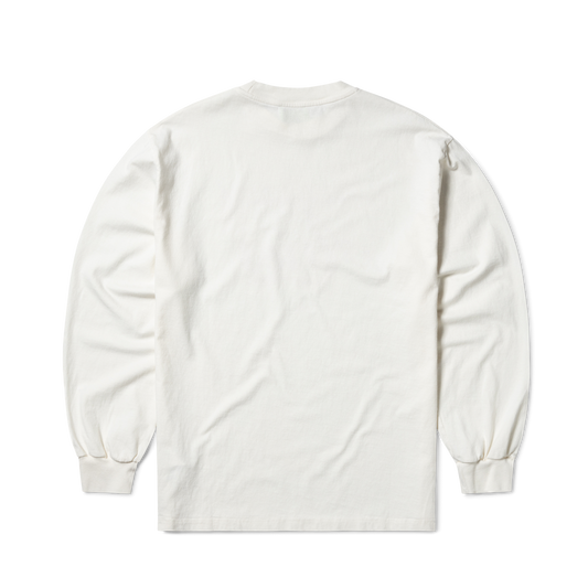 Aries Faded Cola LS Tee Off White