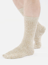 Load image into Gallery viewer, Universal Works Slub Knit Slub Sock Dk Sand
