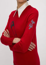 Load image into Gallery viewer, Bella Freud Safety pin Jumper Red
