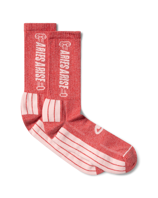 Aries Column Sock Pink / White