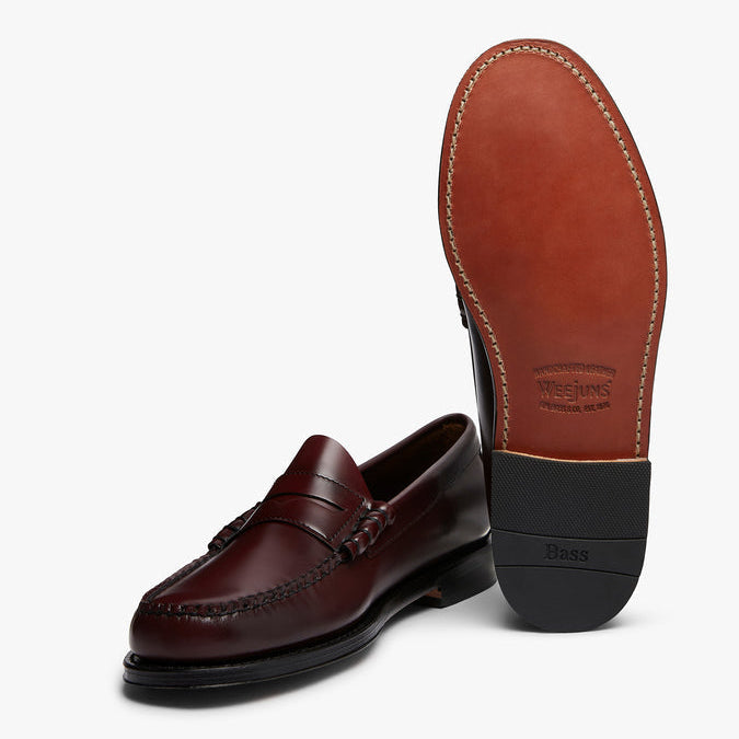 GH BASS Weejuns Larson Penny Loafers Wine Leather
