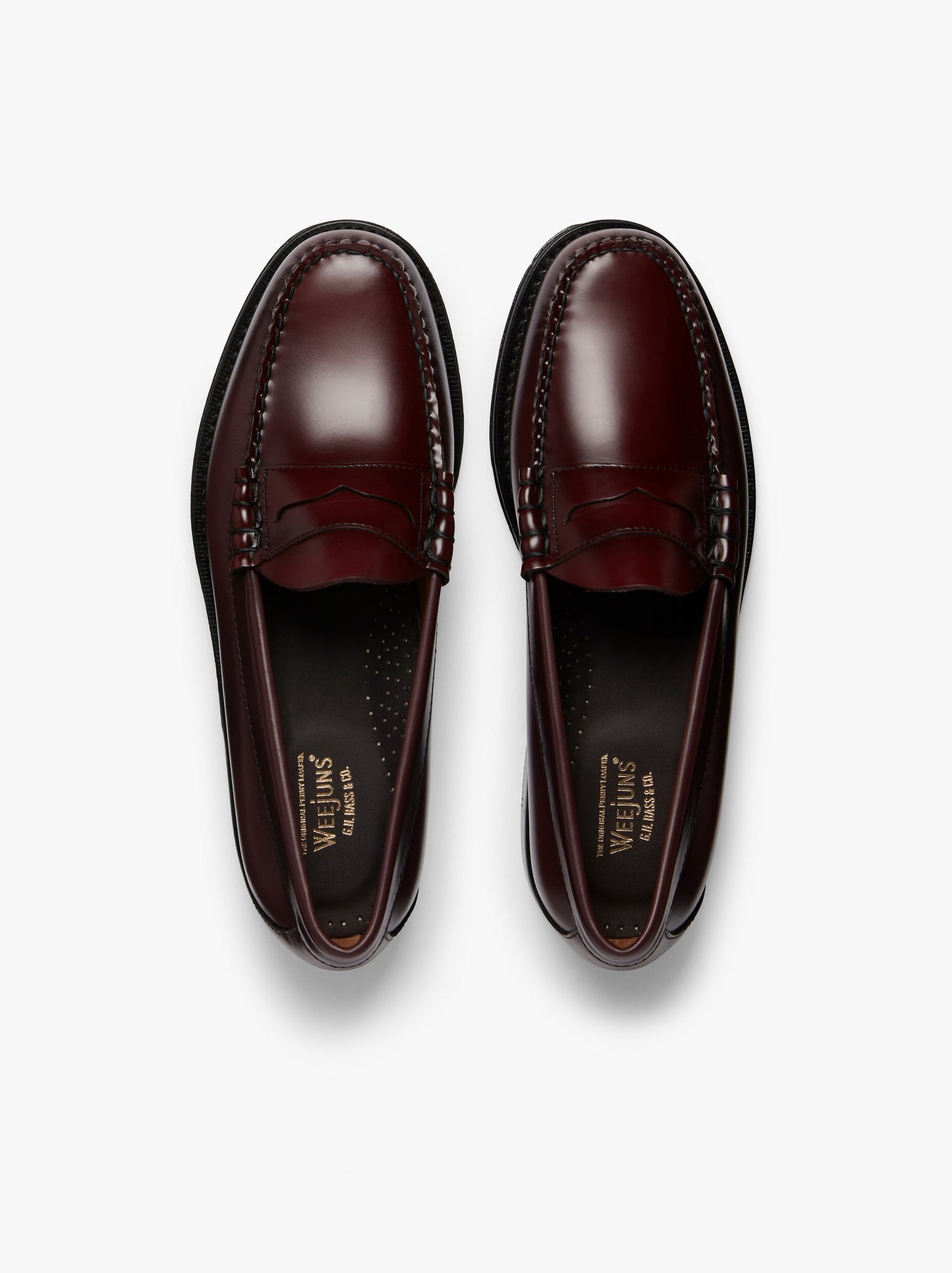 GH BASS Weejuns Larson Penny Loafers Wine Leather